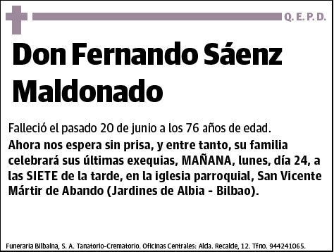 SAENZ MALDONADO,FERNANDO