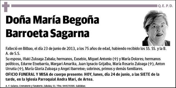 BARROETA SAGARNA,MARIA BEGOÑA