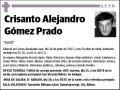 GOMEZ PRADO,CRISANTO ALEJANDRO