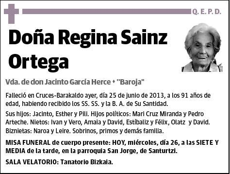 SAINZ ORTEGA,REGINA