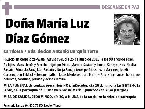 DIAZ GOMEZ,MARIA LUZ