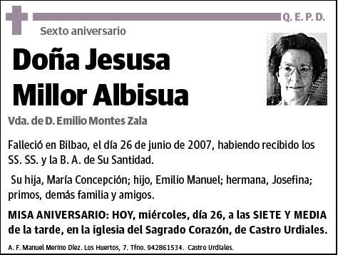 MILLOR ALBISUA,JESUSA