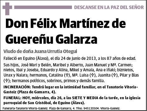 MARTINEZ DE GUEREÑU GALARZA,FELIX