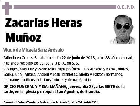 HERAS MUÑOZ,ZACARIAS