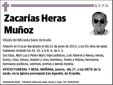 HERAS MUÑOZ,ZACARIAS