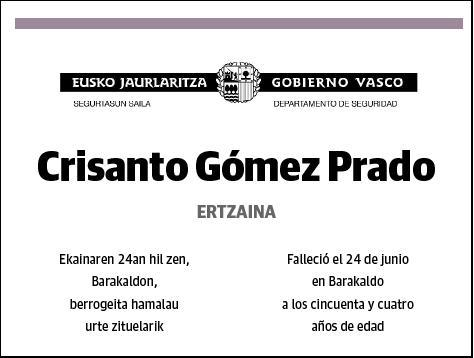 GOMEZ PRADO,CRISANTO