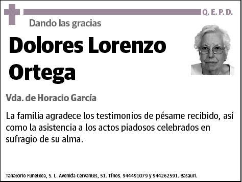 LORENZO ORTEGA,DOLORES