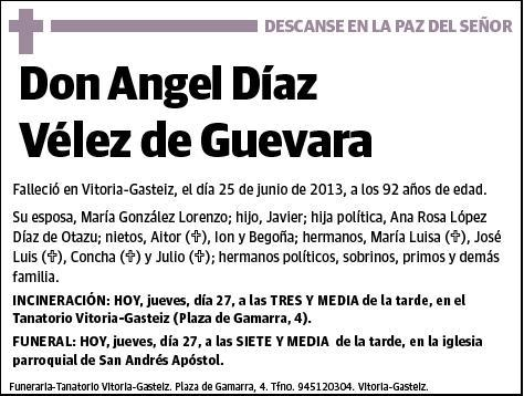 DIAZ VELEZ DE GUEVARA,ANGEL