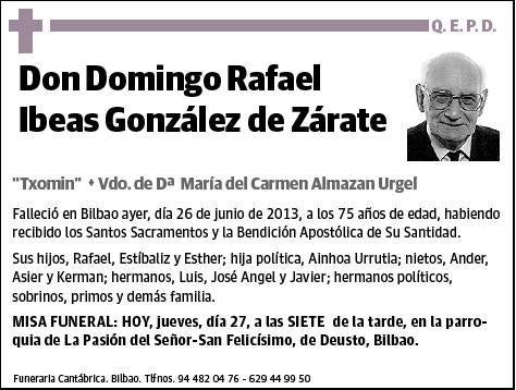 IBEAS GONZALEZ DE ZARATE,DOMINGO RAFAEL