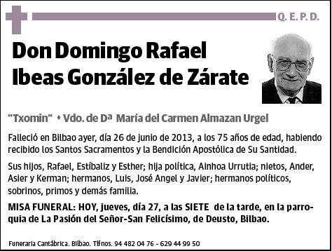 IBEAS GONZALEZ DE ZARATE,DOMINGO RAFAEL