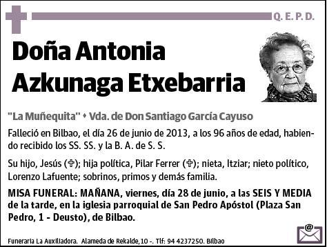 AZKUNAGA ETXEBARRIA,ANTONIA