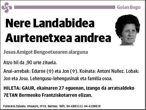 LANDABIDEA AURTENETXEA,NERE