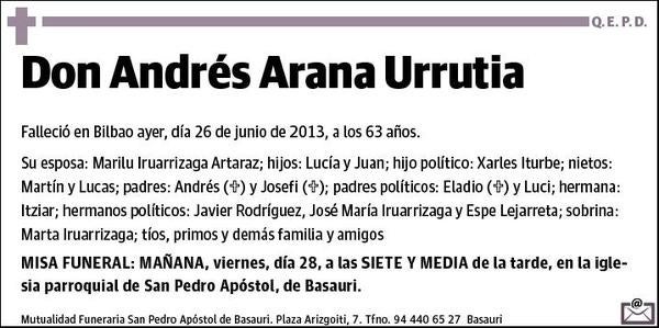 ARANA URRUTIA,ANDRES