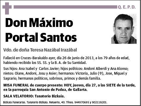 PORTAL SANTOS,MAXIMO