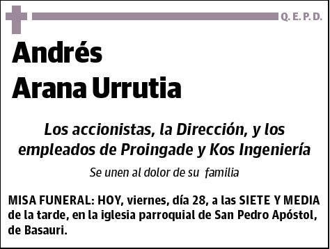 ARANA URRUTIA,ANDRES