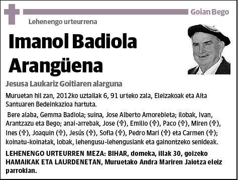 BADIOLA ARANGÜENA,IMANOL