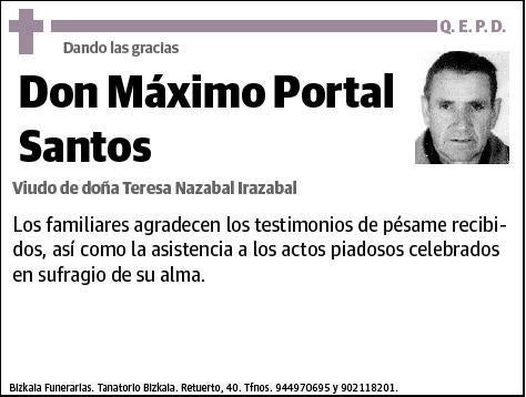 PORTAL SANTOS,MAXIMO