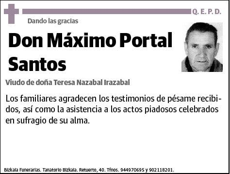 PORTAL SANTOS,MAXIMO