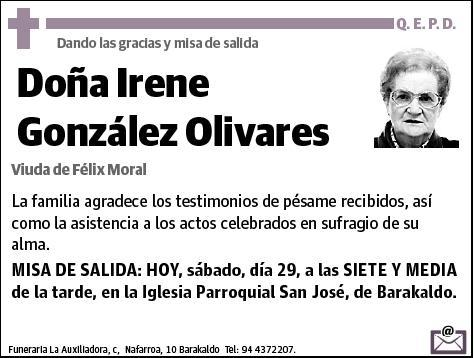 GONZALEZ OLIVARES,IRENE