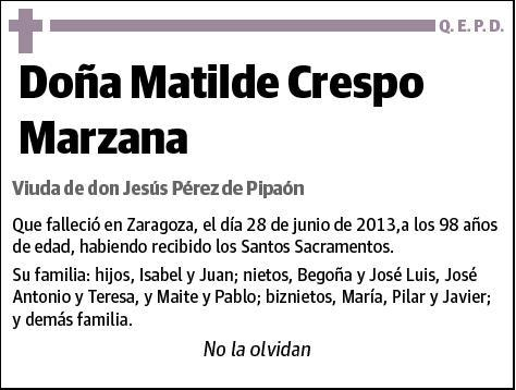 CRESPO MARZANA,MATILDE