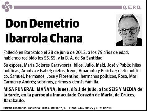 IBARROLA CHANA,DEMETRIO