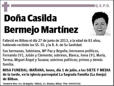 BERMEJO MARTINEZ,CASILDA