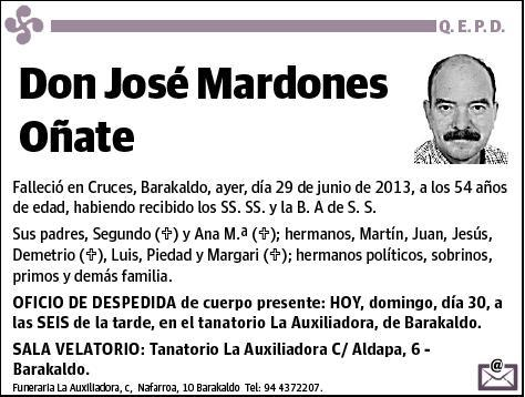 MARDONES OÑATE,JOSE