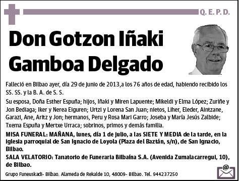 GAMBOA DELGADO,GOTZON IÑAKI