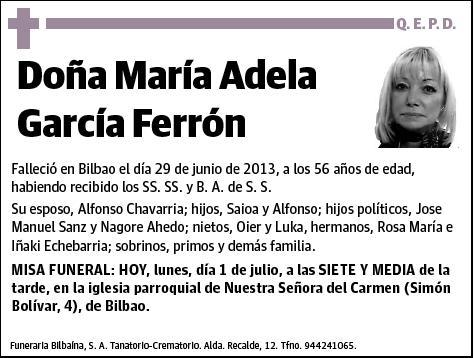 GARCIA FERRON,MARIA ADELA