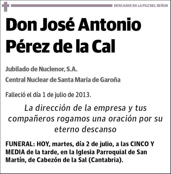 PEREZ DE LA CAL,JOSE ANTONIO