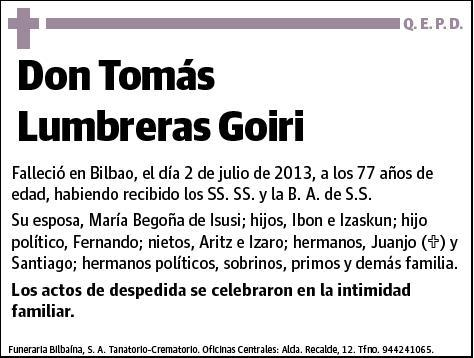 LUMBRERAS GOIRI,TOMAS