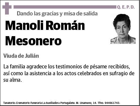 ROMAN MESONERO,MANOLI