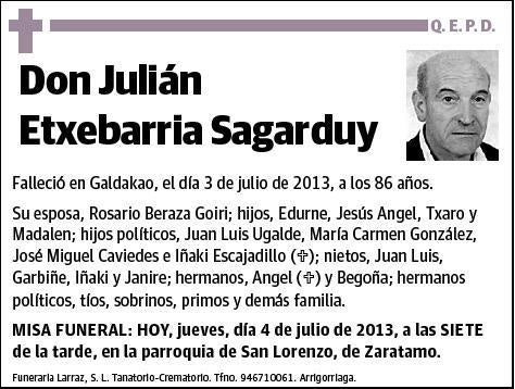 ETXEBARRIA SAGARADUY,JULIAN