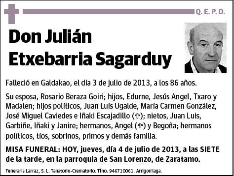 ETXEBARRIA SAGARADUY,JULIAN