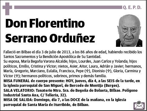 SERRANO ORDUÑEZ,FLORENTINO