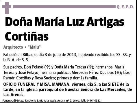 ARTIGAS CORTIÑAS,MARIA LUZ