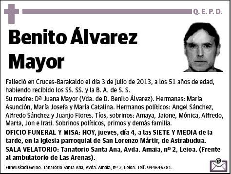 ALVAREZ MAYOR,BENITO