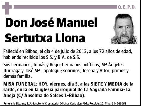 SERTUTXA LLONA,JOSE MANUEL