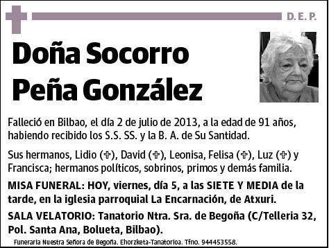 PEÑA GONZALEZ,SOCORRO