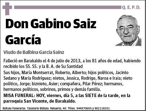 SAIZ GARCIA,GABINO