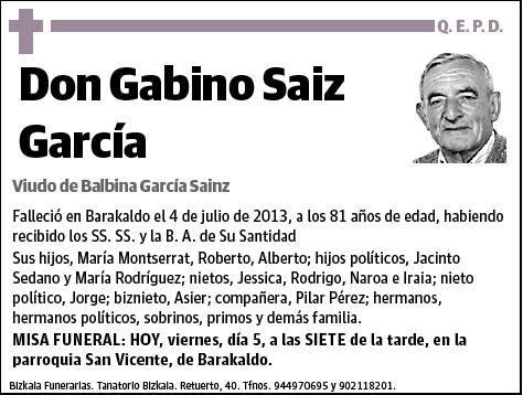 SAIZ GARCIA,GABINO