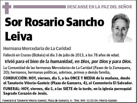 SANCHO LEIVA,ROSARIO