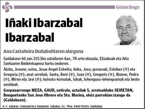 IBARZABAL IBARZABAL,IÑAKI