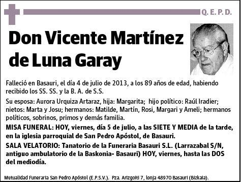 MARTINEZ DE LUNA GARAY,VICENTE