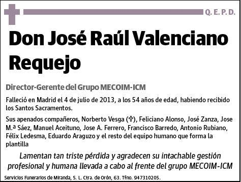 VALENCIANO REQUEJO,JOSE RAUL