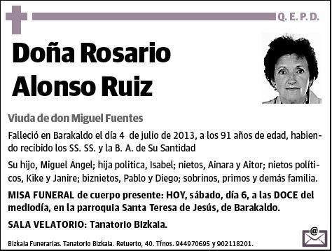 ALONSO RUIZ,ROSARIO