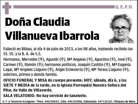 VILLANUEVA IBARROLA,CLAUDIA