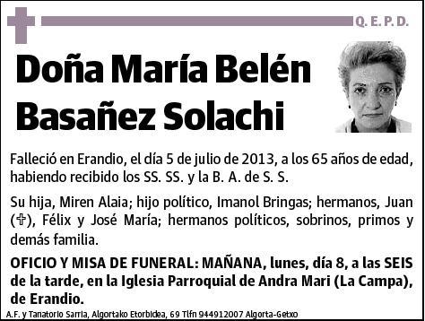 BASAÑEZ SOLACHI,MARIA BELEN