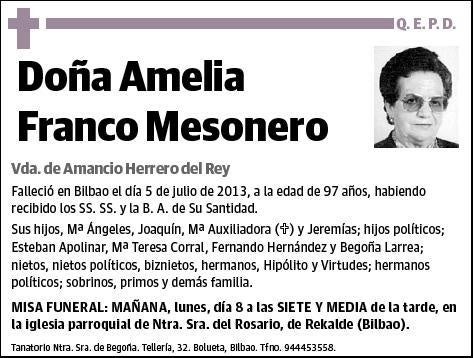 FRANCO MESONERO,AMELIA