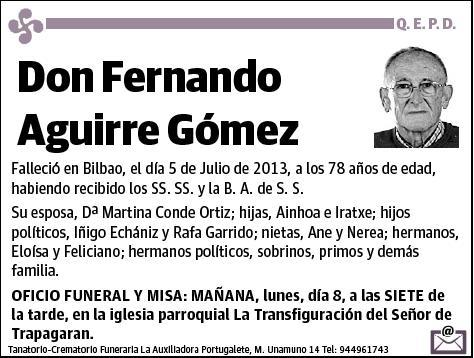 AGUIRRE GOMEZ,FERNANDO